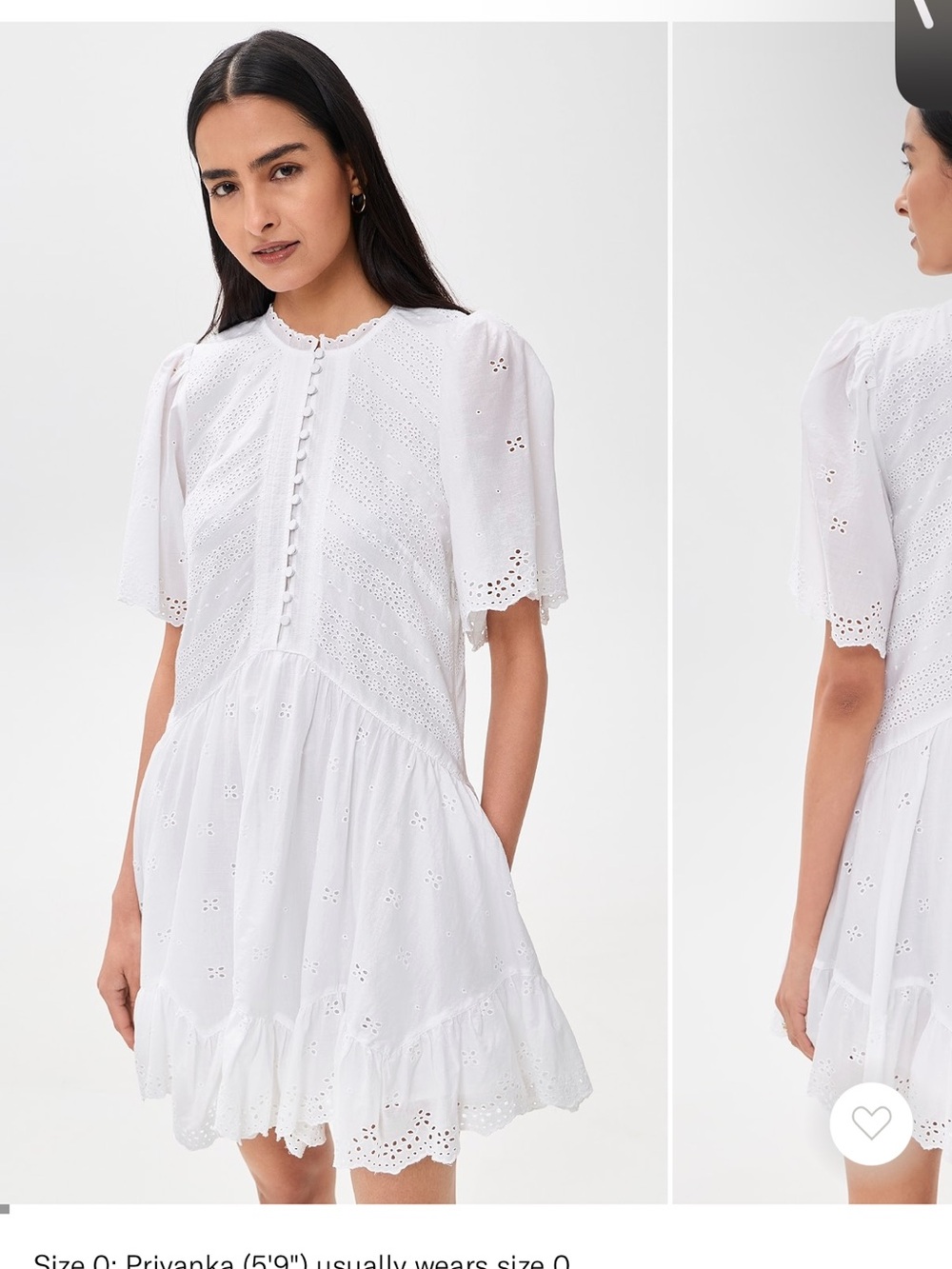 Madewell - White Eyelet Short Sleeve Mini Dress